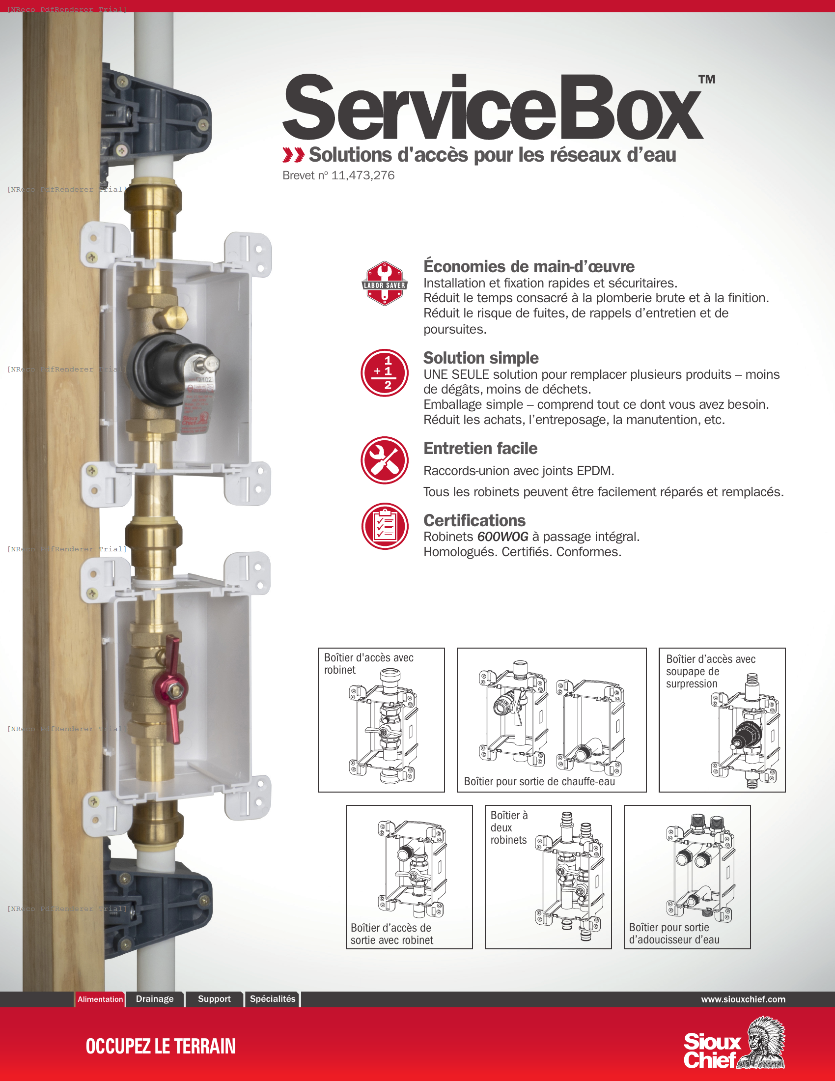 SERVICE BOX - WATER SERVICE SYSTEM - BROCHURE_FRENCH.PDF Brochure Document
